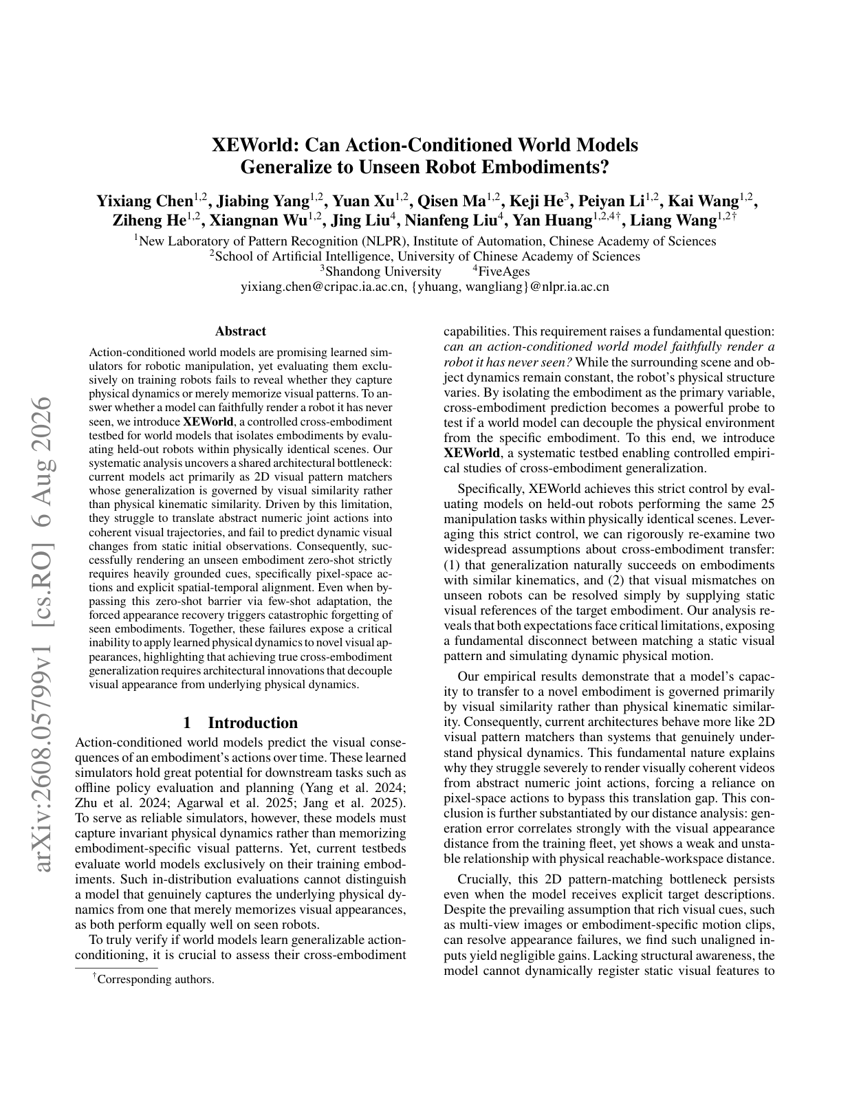 XEWorld — paper first page